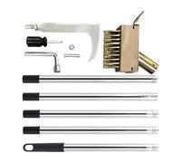 Generisch Lot de brosses en forme de L en acier inoxydable | Désherbeur manuel avec poignée réglable pour jardin, terrasse, allée, pavés, extérieur, pierres