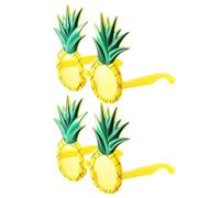 Generisch Lunettes de en forme de fruit - 16,5 x 13,5 cm, 2 paires de lunettes d'ananas, lunettes de fête tropicale, costumes de festival de piscine, accessoires pour hawaïens, accessoires de