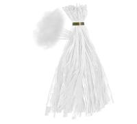 Generisch Mesh Produce - Lot de 100 sacs en filet à oignons extensibles | avec fermeture à boucle - 38,9 cm - Réutilisables - Respirants - Pour les achats alimentaires, fruits de mer, fruits, Blanc