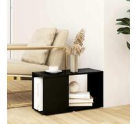 Generisch Meuble TV noir en bois 60 x 24 x 32 cm | Compartiments ouverts, durable, robuste, polyvalent, bibliothèque, décorative, simple, pratique