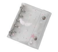 Generisch Mini classeur à anneaux - M5 - 6 trous - Transparent - Joli classeur - Pour planificateur de bureau, maison, étude, travail, affaires, voyage, hebdomadaire, bureau, sac à dos, sac à main