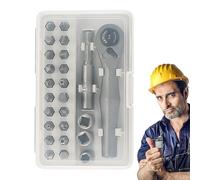 Generisch Mini kit à cliquet | Kit d'outils robuste avec aimant intégré pour mécanicien | Jeu de clés à cliquet pour réparations à domicile