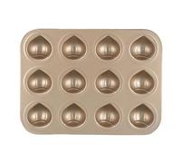 Generisch Moule à cupcakes - Moule à châtaignes en métal antiadhésif - Pour chocolat, pâtisserie, glaçons, fêtes, anniversaires, mariages, vacances, maison, cuisine