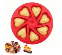 Generisch Moule à gâteau en silicone - 7 moules en forme de cœur avec effet antiadhésif pour un démoulage facile - Moule à chocolat - Pour la fabrication de chocolats, bonbons, savons et