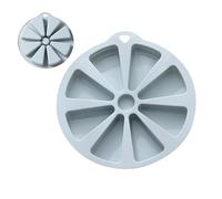 Generisch Moule à gâteau triangulaire - 8 cavités - En silicone antiadhésif - Petit moule à pizza - Pour pizza, mousse, dessert, cuisine, pâtisserie, pudding, popcorn, pommes de terre, four, cuisine