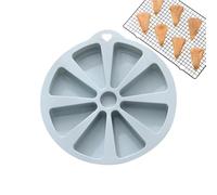 Generisch Moule à pâtisserie triangulaire en silicone anti-adhésif à 8 | Modèle en forme de gâteau adapté pour pizza, mousse, cuisson, pâtisserie, pudding, pain de maïs, pop-corn, pommes de terre