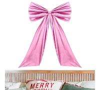 Generisch Nœud de Noël géant - Grand ruban de satin - Décoration de fête de vacances - Décoration festive d'arbre de Noël - Accessoire de décoration pour mur, escalier, manteau de cheminée
