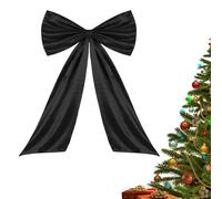 Generisch Nœud de Noël géant - Grand ruban de satin - Décoration de fête de vacances - Décoration festive d'arbre de Noël - Accessoire de décoration pour mur, escalier, manteau de cheminée