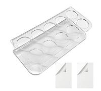 Generisch Organiseur de bouteilles, 10 compartiments, support mural antidérapant, 37,8 cm, organiseur de bouteilles autocollant en plastique robuste, rangement pratique pour réfrigérateur et intérieur