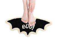 Generisch Paillasson d'Halloween chauve-souris, tapis d'extérieur doux et absorbant, décoration gothique saisonnière, tapis d'entrée pour porche, salle de bain, chambre et fêtes de vacances, 80 x 40