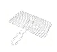 Generisch Panier de barbecue pour légumes - Grille pliable avec poignée - Panier de barbecue en acier inoxydable - Pour hommes, père, , amis, anniversaire, viande, poisson, camping, cuisine