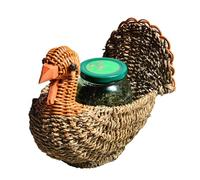 Generisch Panier tissé, récipient à Bonbons en Forme de Dinde - Panier de Rangement tissé | Pommes de Terre, craquelins, Chips, Cuisine, Garde-Manger, comptoir, Table, fête, Vacances