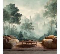Generisch Papier Peint Forêt Chambre Salon Cuisine Intissé, Papier Peint Panoramique Nature Paysage, Deco Murale Forêt, 130 x 80 cm