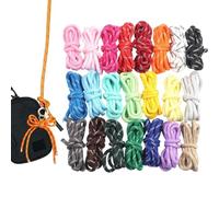 Generisch Paracorde multicolore 22 couleurs 22 m 5 mm d'épaisseur Corde | Paracorde - Kit créatif pour pendentifs de sac, cordons, colliers de chien, projets de bricolage, débutants, enfants et