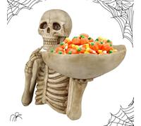 Generisch Petit bol de rangement squelette | Bol à bonbons d'Halloween, bol décoratif en résine pour fête, maison, bonbons, vacances,