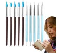 Generisch Pinceaux en silicone pour résine, de peinture d'argile, pinceau de sculpture en silicone | Fourniture de modélisation de bricolage tendance pour ongles, mélange, dessin, coiffage