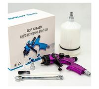 Generisch Pistolet pulvérisateur avec buse de 1,4 mm - Pistolet à air à base d'eau pour peinture de voiture - Technique aérographe parfaite pour une peinture précise et des applications créatives