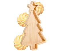 Generisch Planche à découper de Noël - Planche en bois pour charcuterie et accessoires de fête - Plaques en bois en forme de sapin de Noël - Pour petit-déjeuner, collations, bonbons, dessert, fromage