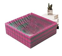 Generisch Plateau à bonbons carré incliné avec motif , 10 x 10 cm, construction durable avec design moderne, plateau de service pour collations, bijoux, clés