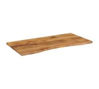 Generisch Plateau de bureau avec découpe 140 x 50 x 2,5 cm en bois massif | Bois de manguier massif, découpe pour les pieds, 140 x 50 x 2,5 cm, pièce unique avec grain naturel, surface facile