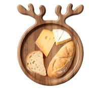 Generisch Plateau de service de Noël - Planche à découper en bois en bois - Plateau de service en bois - Pour décoration de table, fromage, nourriture, dessert, fête, buffet, dîner, brunch