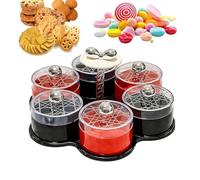 Generisch Plateau de service divisé - Plateau de service rotatif comme présentoir, plateau à légumes avec couvercle | Pour adultes, restauration, fêtes, célébrations, buffets, événements, occasions