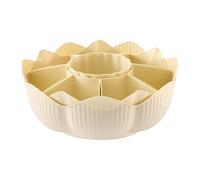 Generisch Plateau de service divisé, rotatif à 360°, plateau de service amovible, 30,5 x 30,5 x 12,4 cm, panier d'évacuation des fruits et légumes, idéal pour la préparation des aliments et le