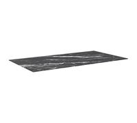 Generisch Plateau de table noir 120 x 65 cm en verre trempé 8 mm aspect | Verre trempé, lavable avec un chiffon humide, pour table à manger, table basse, table d'appoint