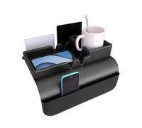 Generisch Plateau en silicone antidérapant avec compartiment latéral | Table pour accoudoir du canapé pour télévision, canapé, bureau, voiture, voyage, ordinateur portable, chaise