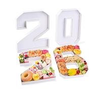 Generisch Plateaux numérotés pour repas - de remise de diplôme - Chiffres à remplir - Décoration de table pour anniversaire, bal de fin d'année, fête, lycée, université, buffet, biscuits