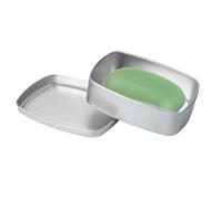 Generisch Porte-savon en aluminium - Porte-savon rectangulaire portable en métal avec couvercle - Porte-savon de salle de bain en aluminium 150 ml pour la maison et les voyages