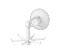 Generisch Porte-ustensiles de cuisine | 6 crochets | Porte-ustensiles rotatif pour outils, serviettes, tasses, salon, hôtel, salle de bain, mur, armoire, douche