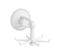 Generisch Porte-ustensiles de cuisine - Organiseur autocollant à six griffes - Rotation à 360° - Pour outils, serviettes, tasses, salon, hôtel, salle de bain, mur, armoire, douche