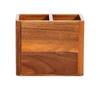 Generisch Porte-ustensiles pour comptoir - Organiseur de couverts de table en bois rustique pour la maison, l'appartement, facile à transporter, accessoires de rangement de cuisine pour fête