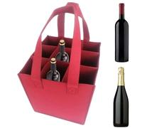 Generisch Porte-vin en feutre - Sac de transport pour 9 bouteilles - Sac de rangement de vin de - Module de boîtier de bouteille de vin portable réutilisable - Système de transport de vin de