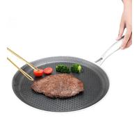 Generisch Pour crêpes | Poêles à crêpes en acier inoxydable de 28 cm | Poêles à crêpes en acier inoxydable avec revêtement en nid d'abeille, poêle plate antiadhésive, plaque de cuisson à tortilla