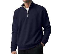 Generisch Pull de travail pour homme - Fermeture éclair - En polaire - Coupe ample - Manches longues - Couleur unie - Col montant - Décontracté et élégant - Pour le travail, les loisirs