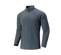 Generisch Pull en tricot gaufré pour homme - Chaud - Manches longues - Pull d'hiver à col roulé - Pull de travail - Pull à manches longues - Polo basique léger en maille fine, O gris foncé, M