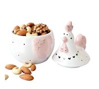 Generisch Récipient en céramique avec couvercle pour poulet, café, comptoir, maison, bibliothèque, chambre à coucher, appartement, œufs et bonbons