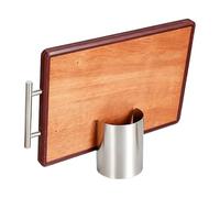 Generisch Repose-couvercle et cuillère - Support vertical multifonction en acier inoxydable - Support de couvercle, repose-cuillère, pour restaurant, appartement, camping-car, camping, planche à
