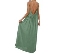 Generisch Robe longue décontractée, sans manches, dos ouvert, coupe ample, Gn2, 4XL