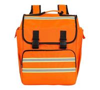 Generisch Sac à dos de pompier d'écolier, orange, en tissu Oxford de grande capacité et plusieurs poches, poches de sécurité pour l'extérieur, fermeture éclair, sac à dos d'écolier portable pour