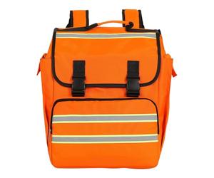 Generisch Sac à dos de pompier d'écolier, orange, en tissu Oxford de grande capacité et plusieurs poches, poches de sécurité pour l'extérieur, fermeture éclair, sac à dos d'écolier portable pour