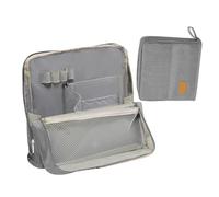 Generisch Sac porte-documents de grande capacité, grande poche à crayons, rangement léger et étanche pour le bureau, la maison, l'école, les voyages, les cosmétiques, gris clair, Voir description