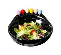 Generisch Saladier à servir - Bol de service alimentaire avec fourchettes - Bol à collation avec couverts - Pour fruits, collations, restaurant, comptoir, maison, fête, appartement et dortoir