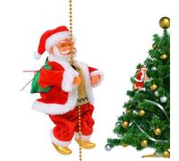 Generisch Santa Claus Grimpeur électrique - 23 cm PP Climbing Musical Figurine, Père Noël suspendu | Ornement musical Escalade Façon Festive - Poupée suspendue pour maison Holida
