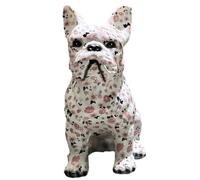 Generisch Sculpture de chien - Statue de chien multicolore en résine - 430 g - Statue de bouledogue lourd - Statue de chien colorée - Sculpture de bouledogue français pour la maison, le salon