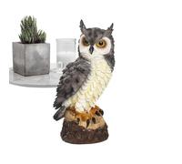 Generisch Sculpture de chouette décorative pour l'extérieur | Figurine d'animal en résine avec effet répulsif sérieux pour table, chevalet, toit, bibliothèque, cheminée, balcon