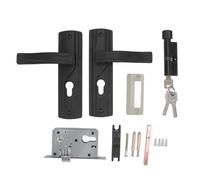 Generisch Serrure de poignée de porte avec clé, roulement silencieux, serrure de poignée de porte universelle, ensemble de serrure de levier de porte pour la maison, la chambre à coucher, noir