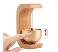 Generisch Sonnette de porte de magasin, en bois naturel, avec aimant et | ruban adhésif, alarme de sécurité pour entrée, porte coulissante, réfrigérateur, porte de jardin